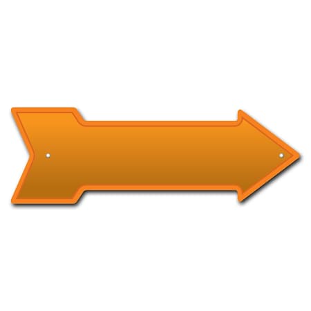 Signmission Orange Arrow Sign Funny Home Decor 18in Wide P-ARROW-999692